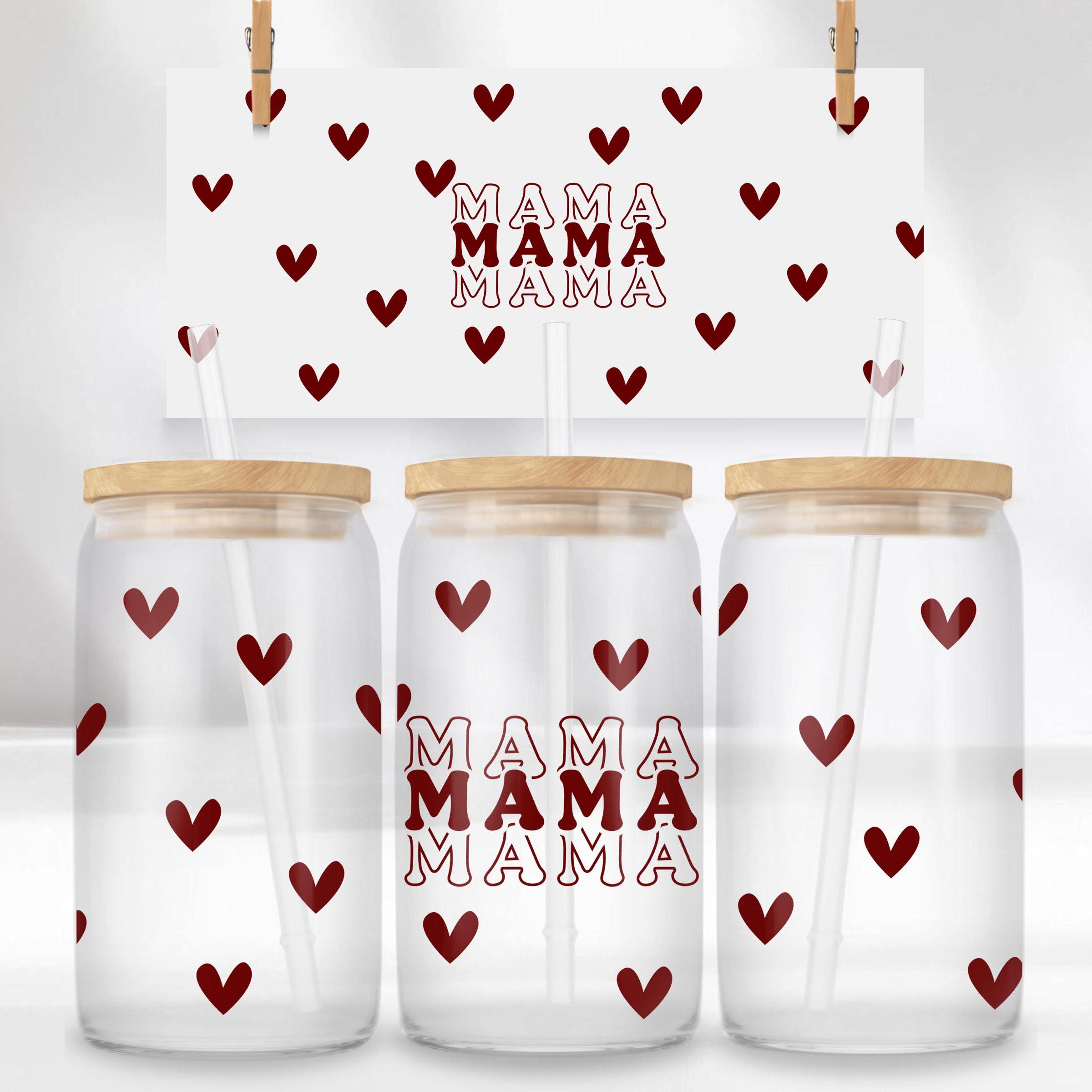 Personalisiertes Geschenk Für Frauen – Glastasse Mit Bambusdeckel & Strohhalm, 473 Ml, Mit Monogramm, Für Kaffee, Tee Oder Cocktails