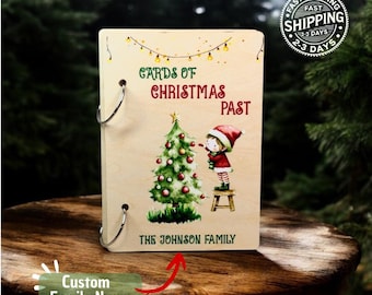 Christmas Card Keeper | Cards of Christmas Past | Personalized Christmas Card Holder | Card Display Storage | Card Album | Christmas Card