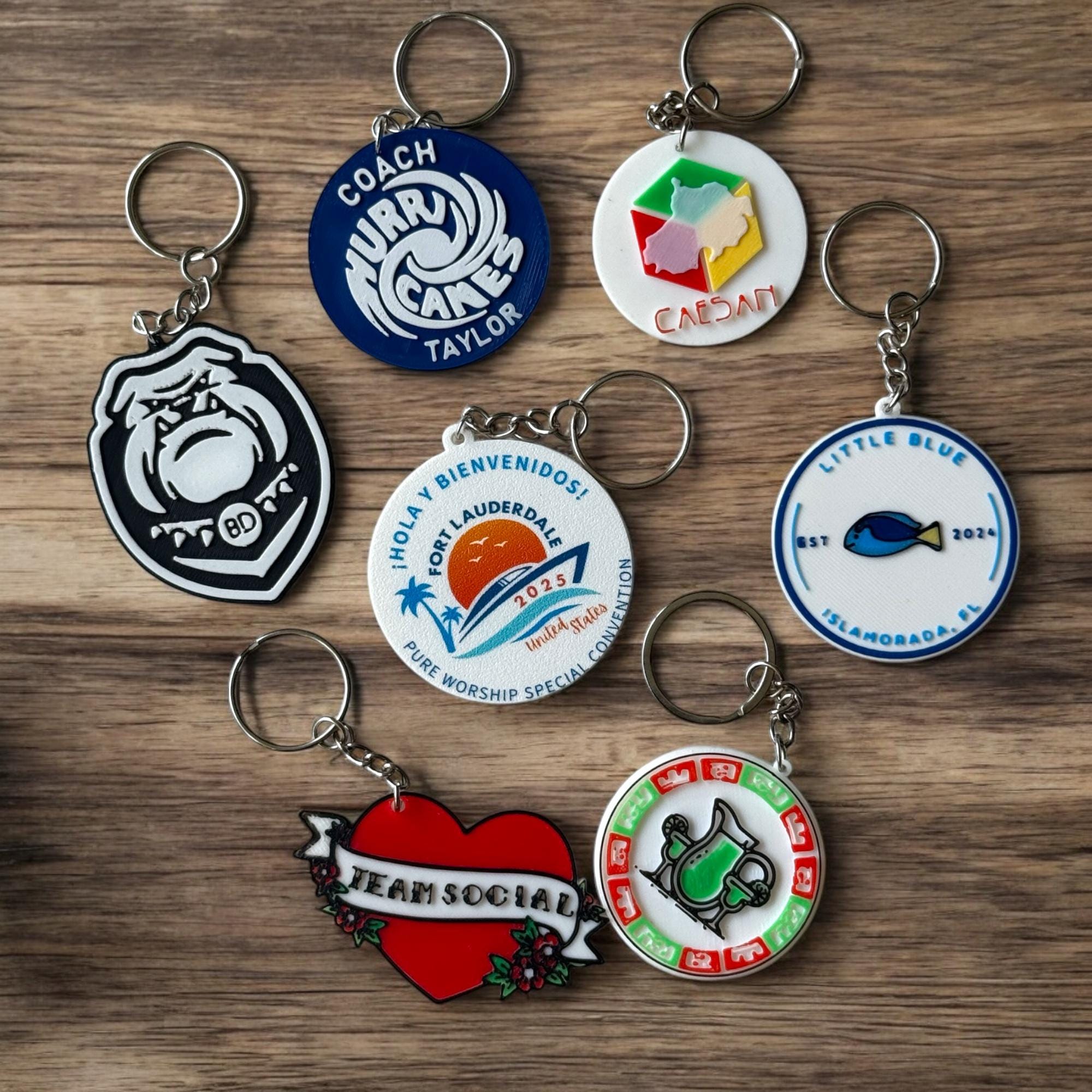 Universal Logo Keychain Custom Logo Keychains, 3D & UV Printing, Promotional Key Tags - Etsy