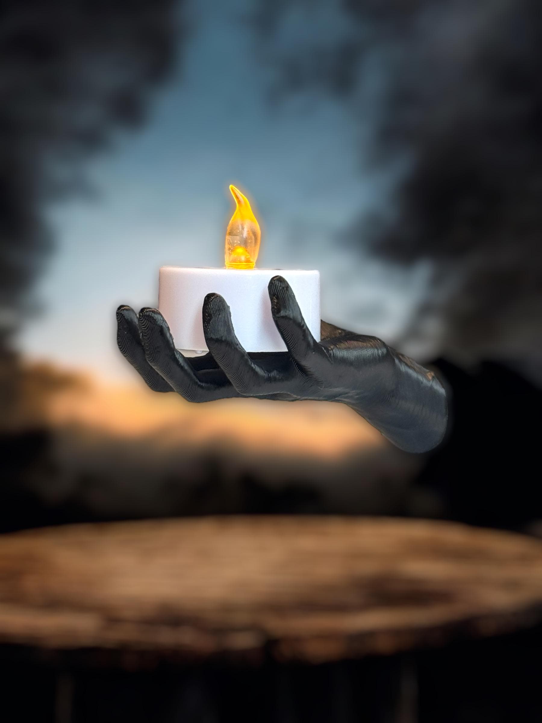 Spooky Hands Wall Candles Tealight Included | Creepy LED Candles for Halloween Wall Decor | Wall Lights| Halloween Decor | Small Spooky Hand