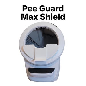 Pee Guard Max Shield Step for Litter-Robot 4 : Anti-Flicking, One-Piece Design - White or Black