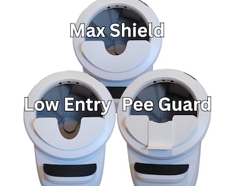 Todas las opciones de Max Shield para Litter-Robot 4: diseño de una sola pieza antivibración (blanco o negro)