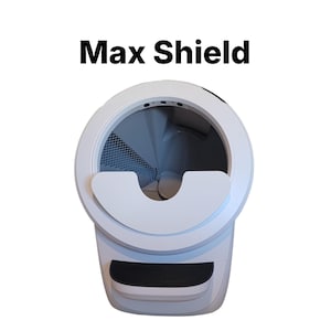 Max Shield für Litter-Robot 4: Anti-Schnippen, aus einem Stück, in Weiß oder Schwarz