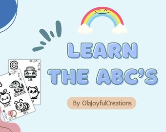 Learning the ABC's: Fun & Educational Coloring Book for Kids, Instant Download