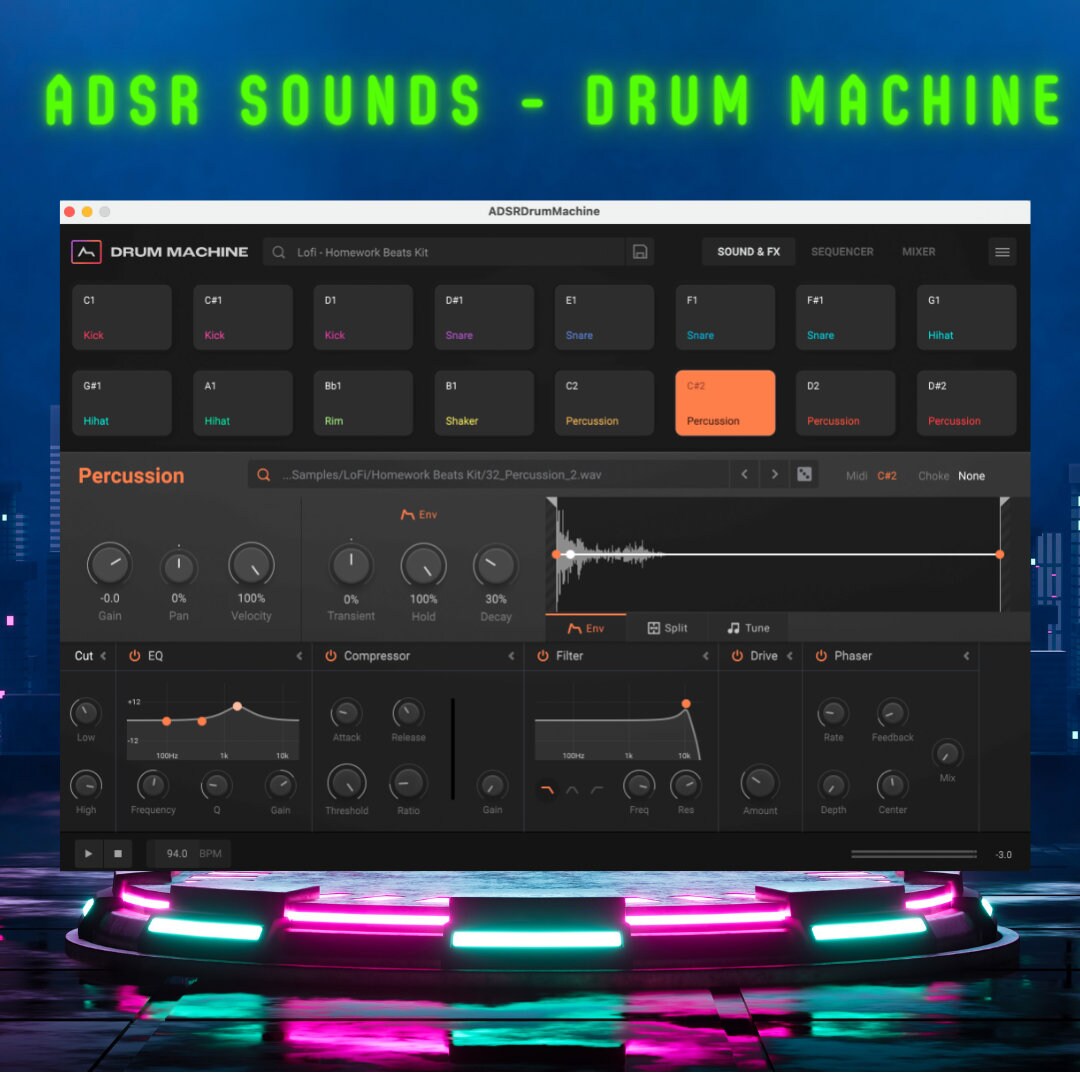 Audio Plugin Drum Machine STANDALONE, Vst3i Lifetime for Windows Etsy