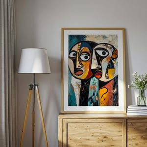 African Wall Art Contemporary Artwork Afro Woman Print Kitchen Wall Art Black Woman Print Digital Download Minimalist African American Boho