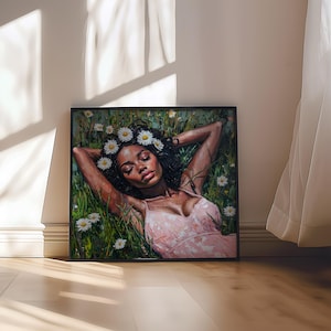 African Wall Art Contemporary Artwork Afro Woman Print Kitchen Wall Art Black Woman Print Digital Download Minimalist African American Boho