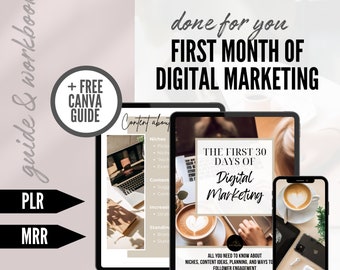 PLR MRR The First 30 Days of Digital Marketing Ebook Master Resell Rights MRR And Private Label Rights plr Done For You Ebook Resell Digital