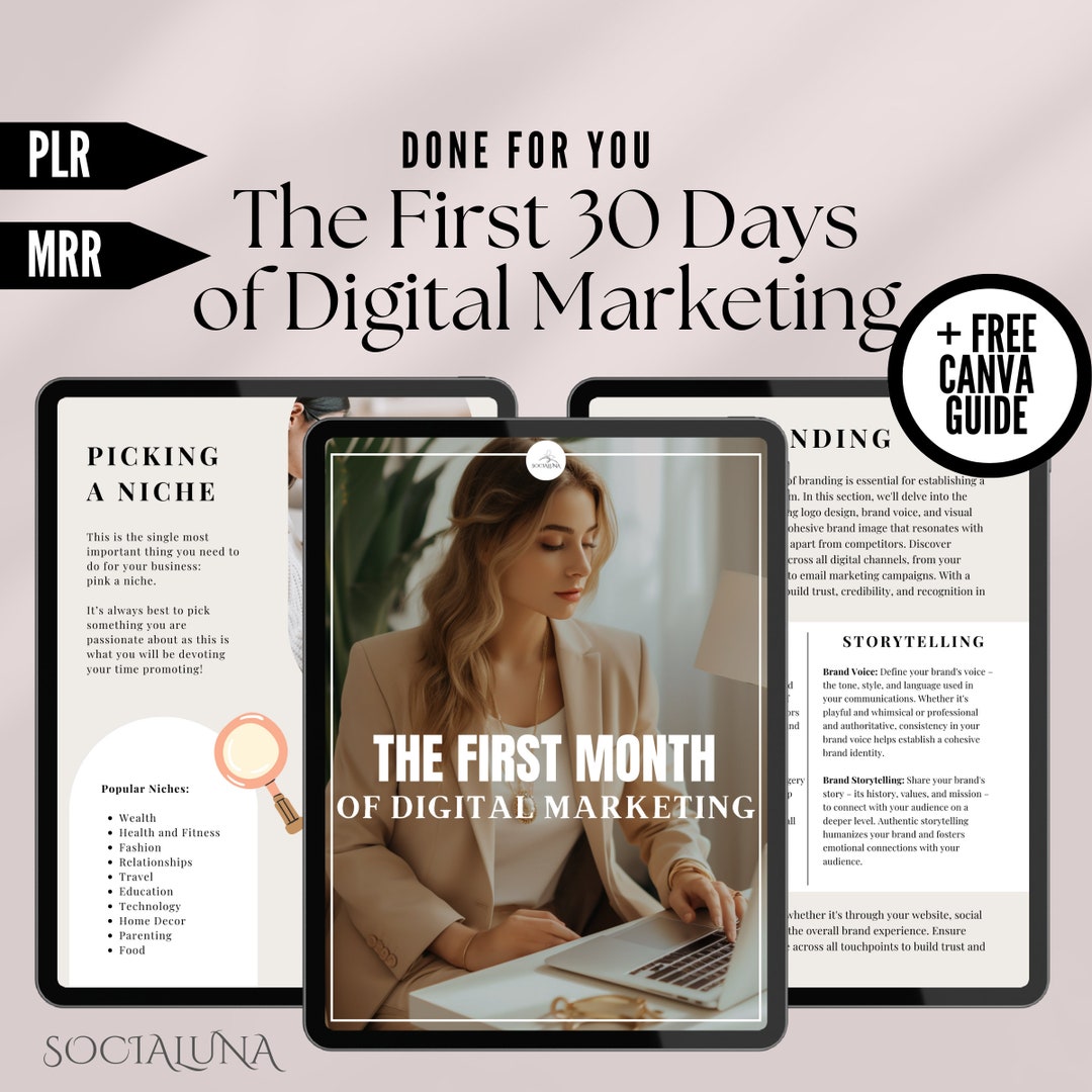 PLR MRR the First Month of Digital Marketing Ebook Master Resell Rights ...