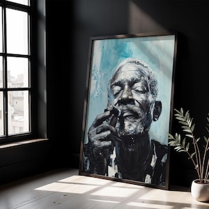 African Wall Art Contemporary Artwork Afro Man Print Kitchen Wall Art Black Man Print Digital Download Minimalist African American Retro