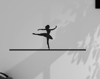 Minimalist classical dance wall decoration - Arabesque - 100% customizable model - Sport and nature - Made in France