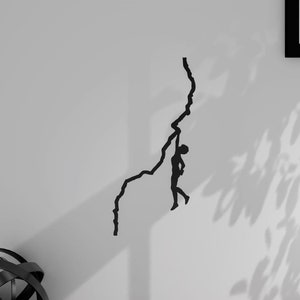 Decorazione minimalista per parete da arrampicata - Appeso con una mano - Modello personalizzabile al 100% - Sport e natura - Prodotto in Francia