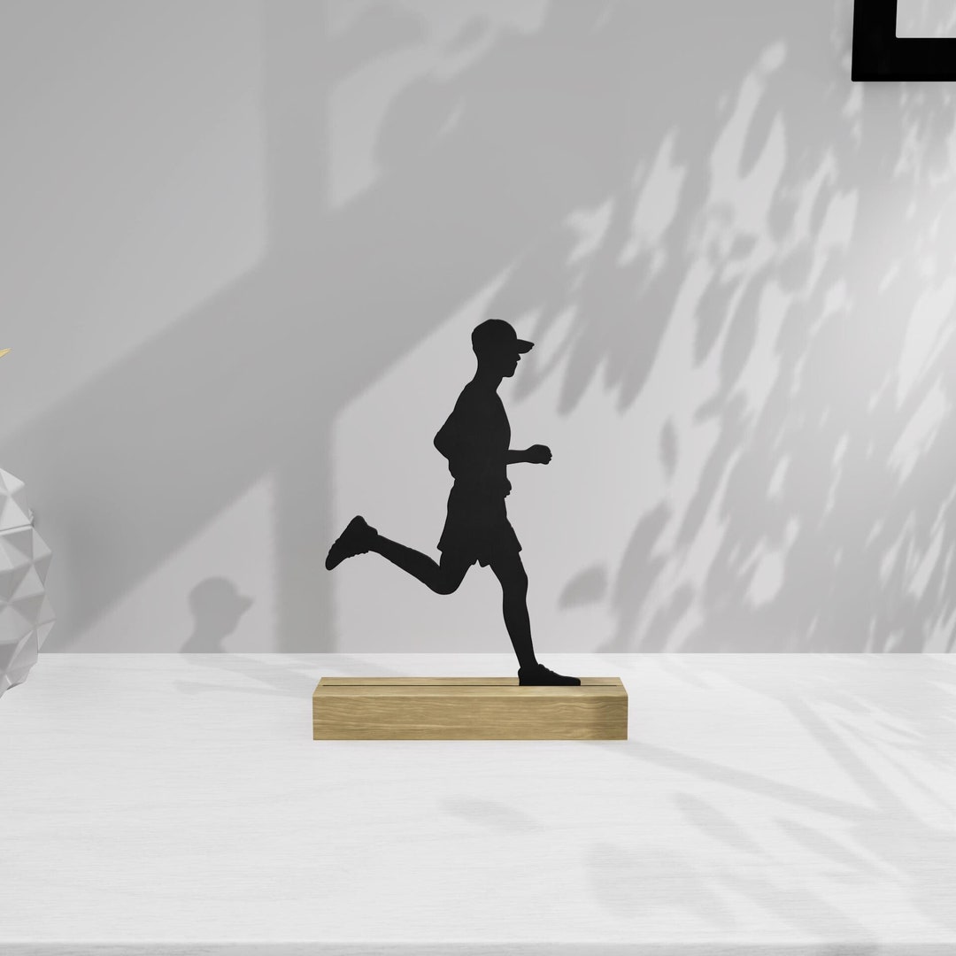 Running Inspired Object Minimalist Running-themed Decorative Piece - Paced Running - 100% ...