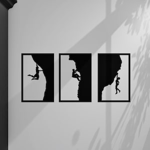 Decoración minimalista para pared de escalada - Marcos para colgar en la pared - Modelo 100% personalizable - Deporte y naturaleza - Fabricado en Francia