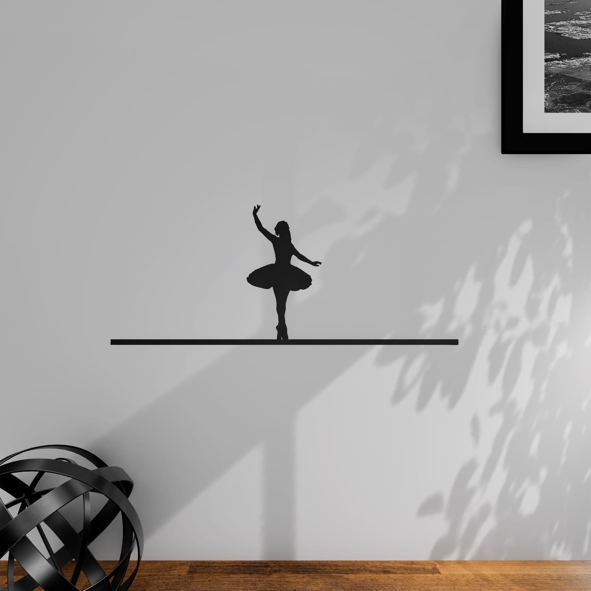 Minimalist classical dance wall decoration - Fourth crossed - 100% customizable model - Sport and nature - Made in France
