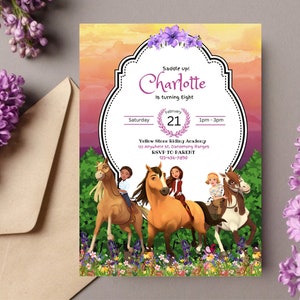Spirit Riding Birthday Spirit Riding Free Birthday Invitation Download for Print or Text,5x7 ...