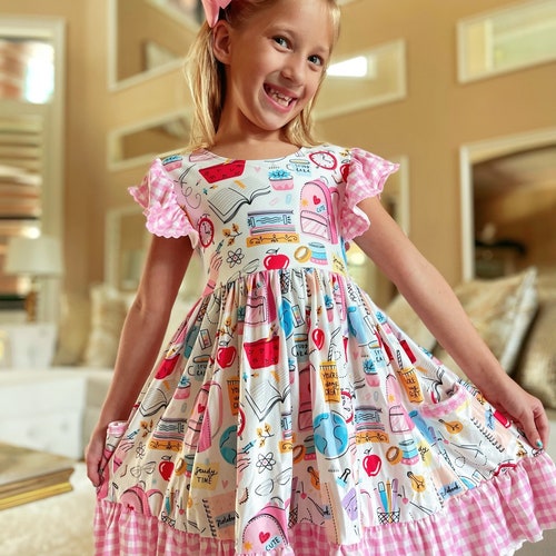 school dress Print Performance Knit 2T The classic blue and white gingham check pattern is updated with delightful Girls School Uniform Kurta Salwar