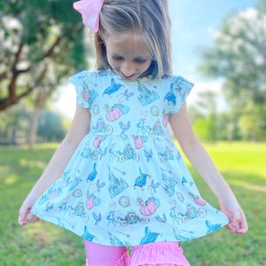 Girls Princess Outfit: Cotton Summer Set with Bow