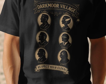 Darkmoor Dorf Unisex Jersey T-Shirt, Grafik-T-Shirt, Vintage-Stil T-Shirt, Halloween Hemd, einzigartiges Geschenk für Fans, Unisex Freizeitkleidung
