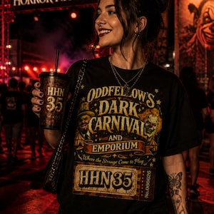 Oddfellow's Dark Carnival Emporium T-Shirt | HHN35 Horror Carnival Tee