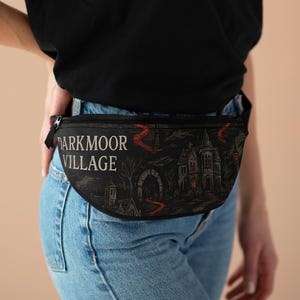 Gothic Darkmoor Village Fanny Pack, Trendy Waist Bag for Festivals, Halloween Accessory, Travel Belt Bag, Unique Gift Idea
