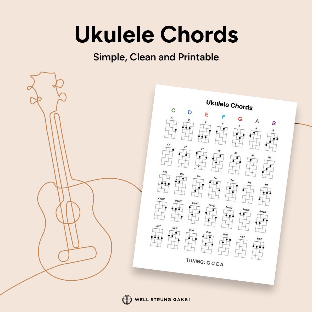 ukulele-chord-chart-simple-and-clean-printable-basic-beginner-ukulele-uke-chords-chart-sheet-etsy for Ukulele Chord Chart Free Printable UKULELE Chord Chart | Simple and Clean Printable Basic Beginner Ukulele Uke Chords Chart Sheet - Etsy for Ukulele Chord Chart Free Printable
