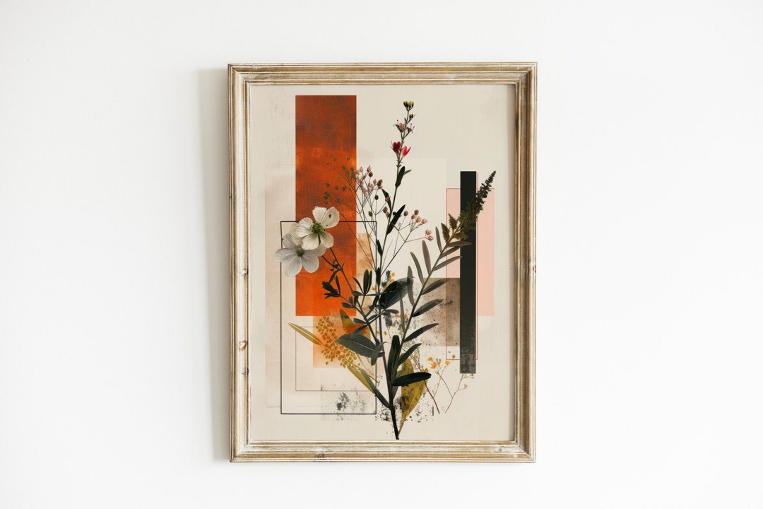 Floral Abstract Art Print, Botanical Wall Decor (digital Download) - Etsy