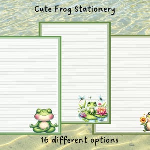 Cute Frog Stationery