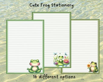 Cute Frog Stationery