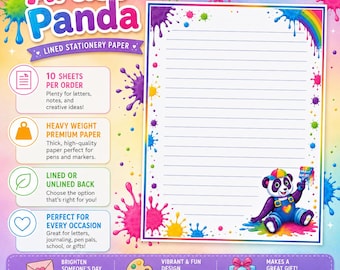 Artist Panda Stationery
