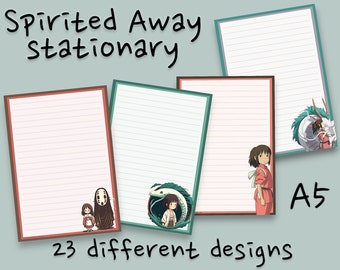 Papelería de El Viaje de Chihiro: Papel rayado Studio Ghibli - A5