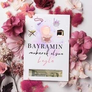 2x personalized Bayram money cards - Ramadan money card, EID money card, Eid Mubarak card, Bayram card for children, Bayram gift, Eid gift