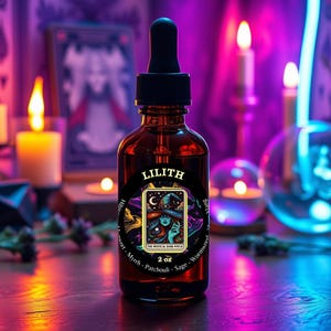 Lilith Magickal Oil Blend: Witchcraft Anointing Oil with Herbs