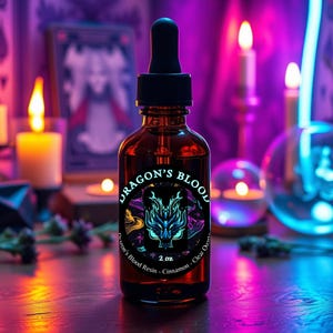 Dragon&#39;s Blood  Magickal Oil Blend | Handcrafted Magickal Oils | Witchcraft Supplies | Spell Anointing Oils | Spell Enhancer