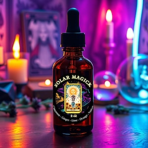 Solar Magick Oil Blend: Cinnamon, Ginger, Lime - Witchcraft Anointing Oil