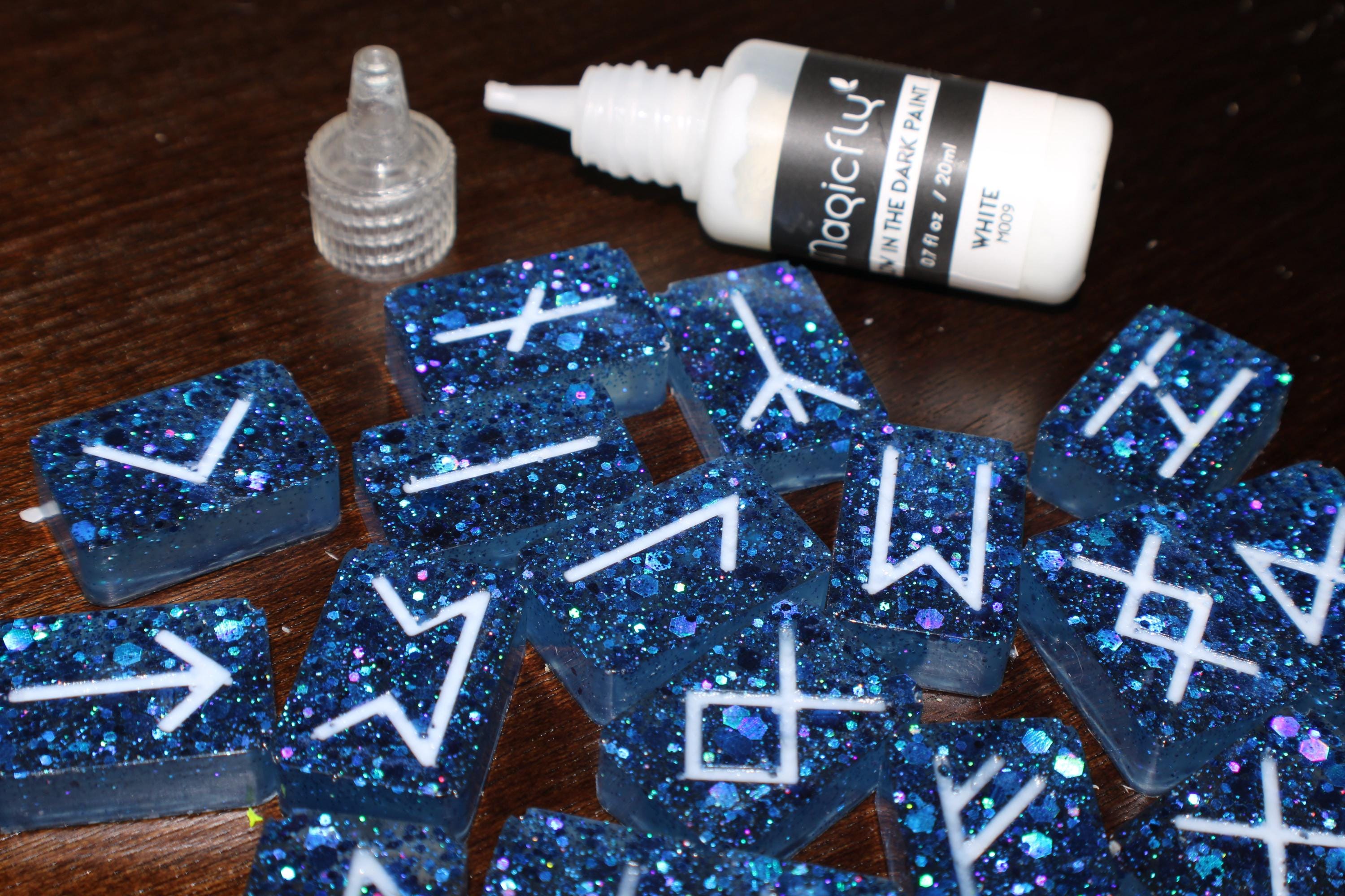 Glow in the Dark Norse Runes | Epoxy Resin Divination Set - Etsy