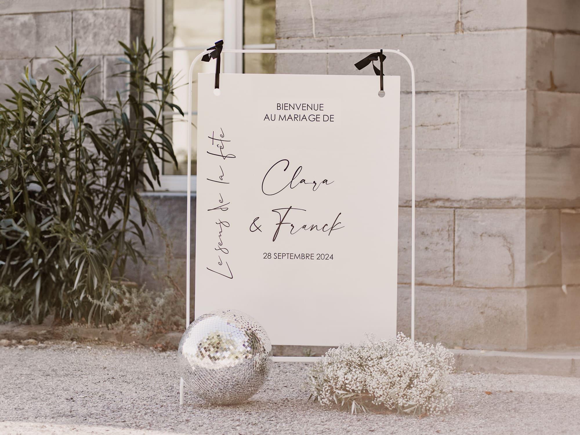 Stickers Personnalisés pour Panneau de Bienvenue de Mariage