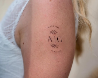 Individuelle temporäre Hochzeitstattoos, Tattoo-Station, Junggesellinnenabschied / Brautparty / Tattoo-Station