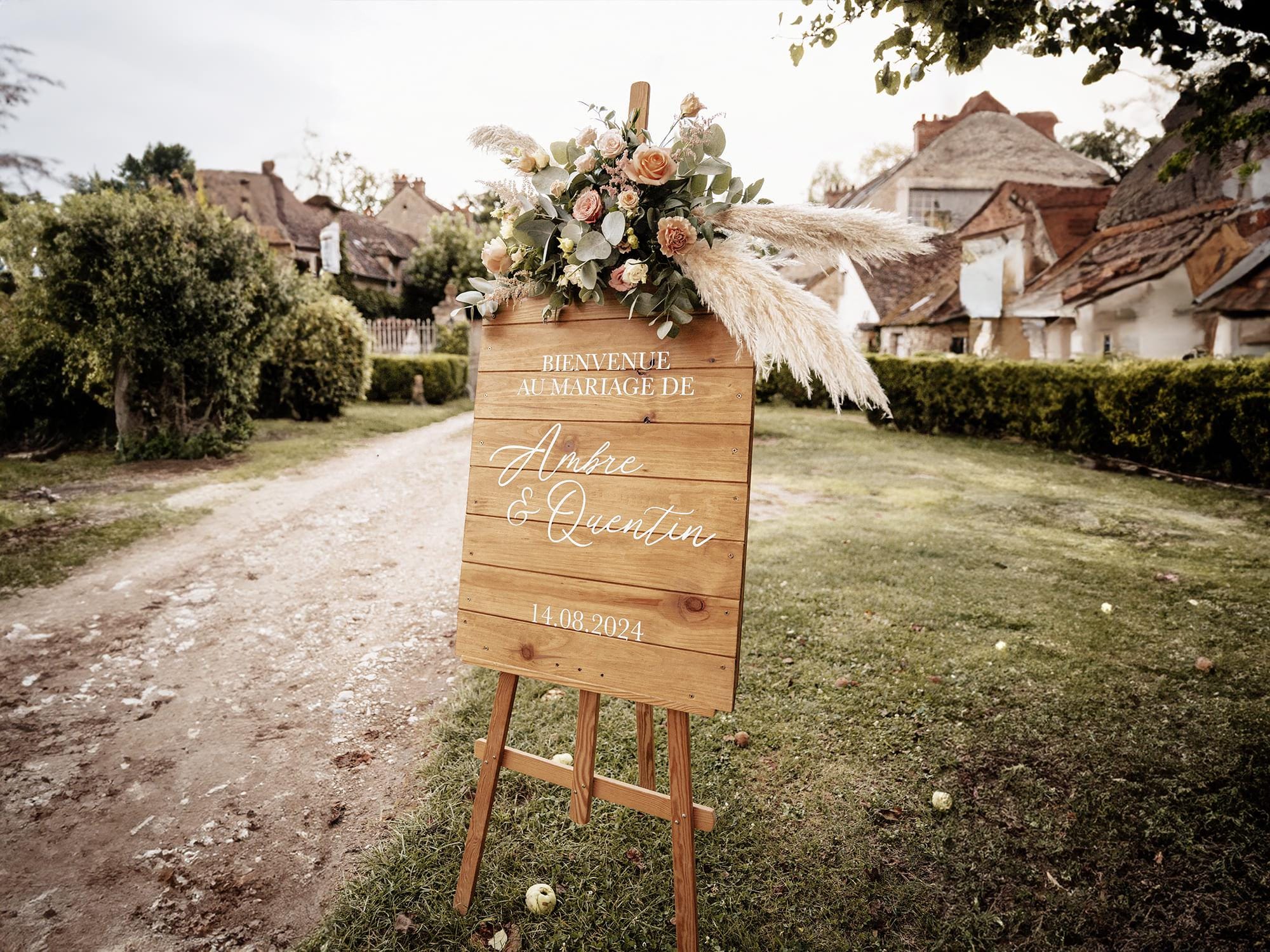 Stickers personnalisés vinyle pour panneau de bienvenue mariage