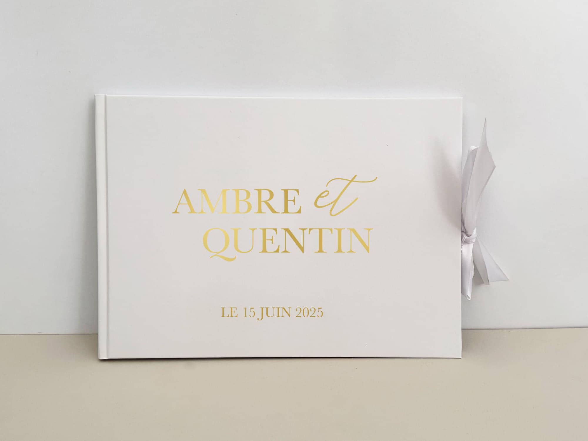 Livre d’or paysage 25×20 cm personnalisable pour mariage