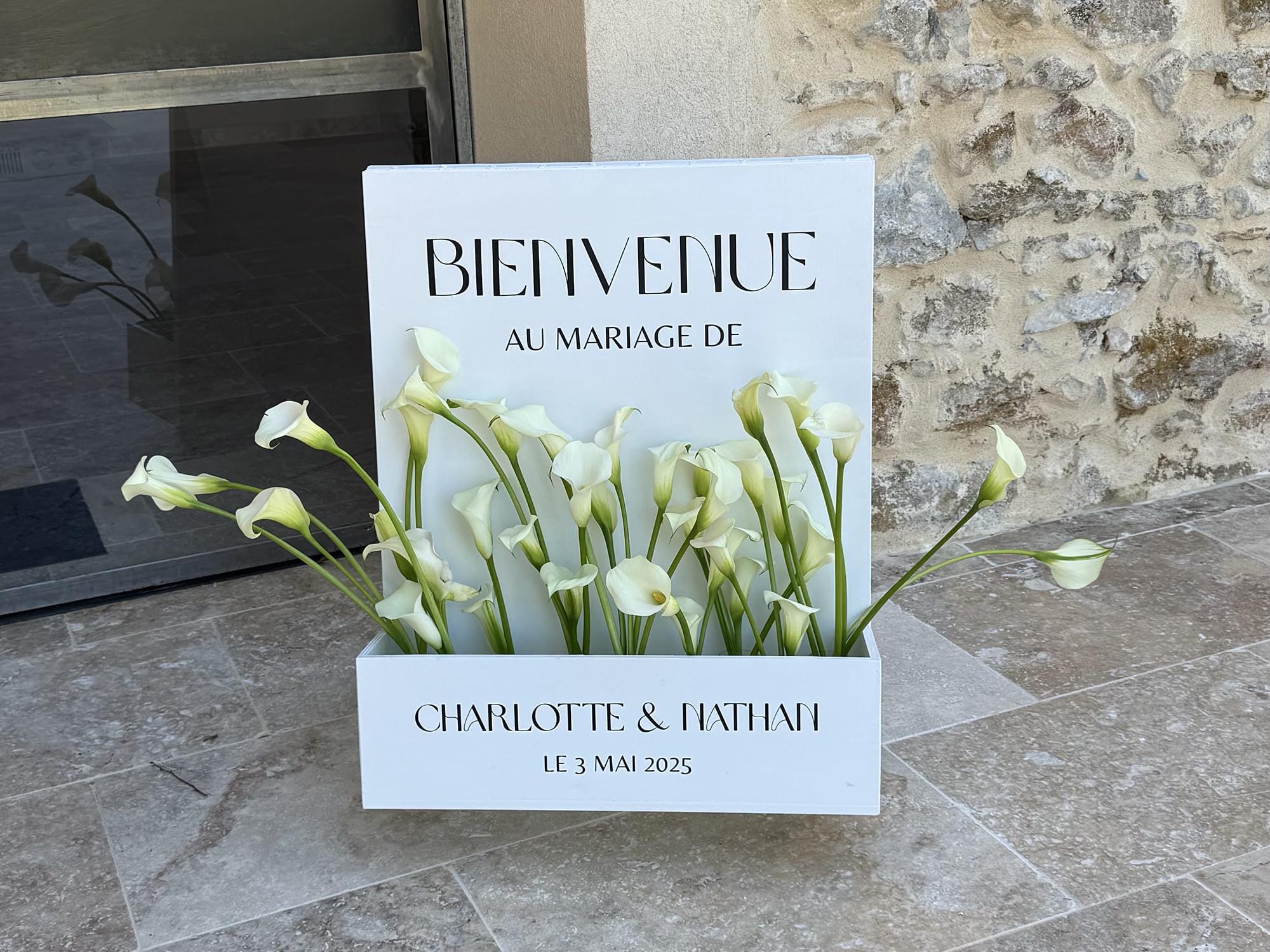 Stickers personnalisés pour panneau de bienvenue mariage