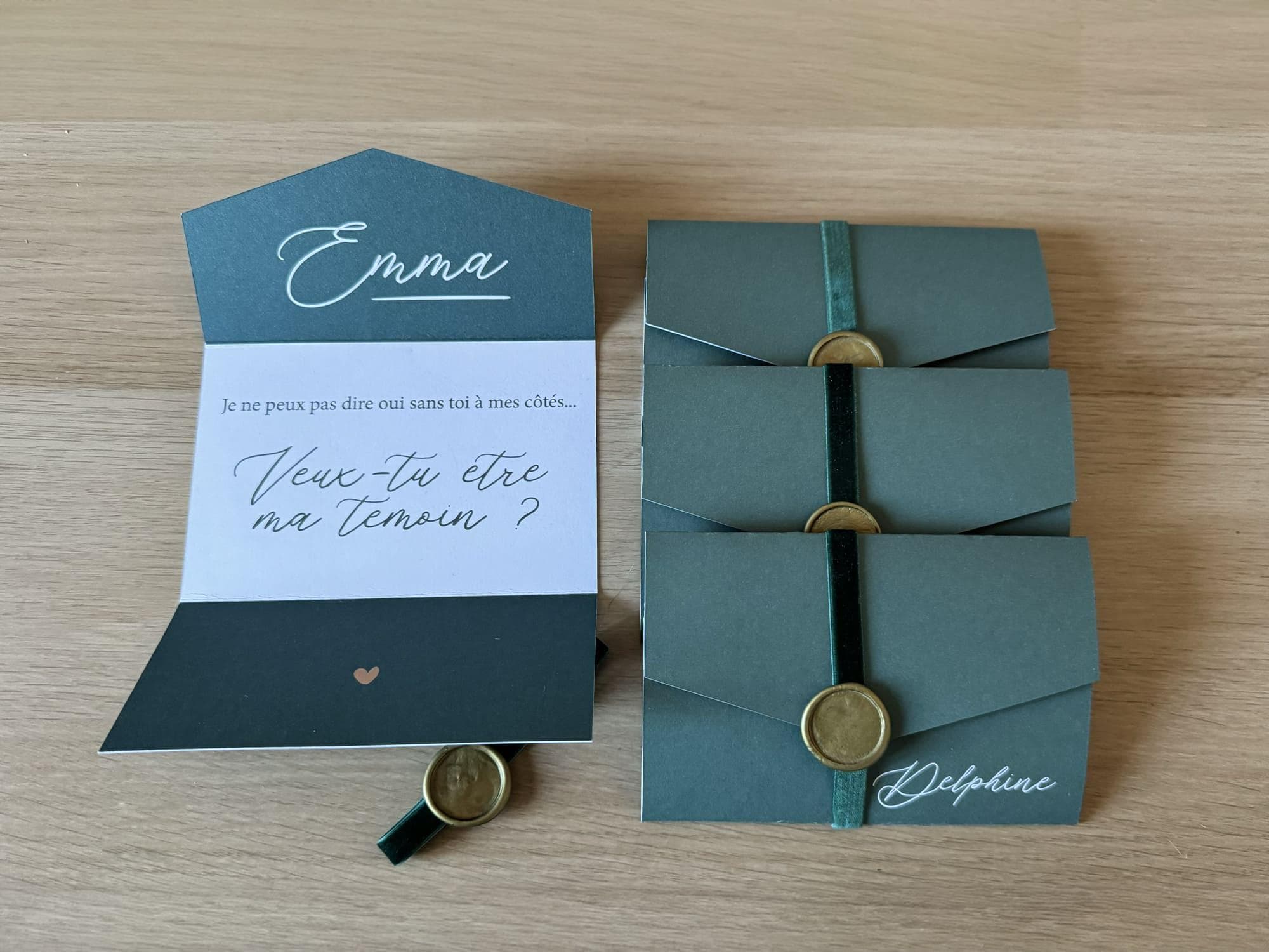 Carte personnalisée pour demande de témoin de mariage