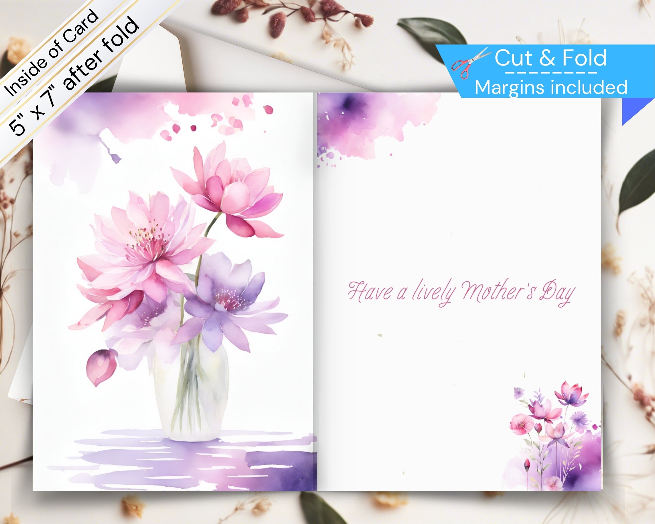 Happy Mother's Day 2024 Florals, Digital Download, Instant Download ...