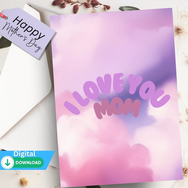 Happy Mother's Day, Digital Download, Instant Download, Printable Mother's Day Card, Mother's Day Wishes, Mother's Day Gift