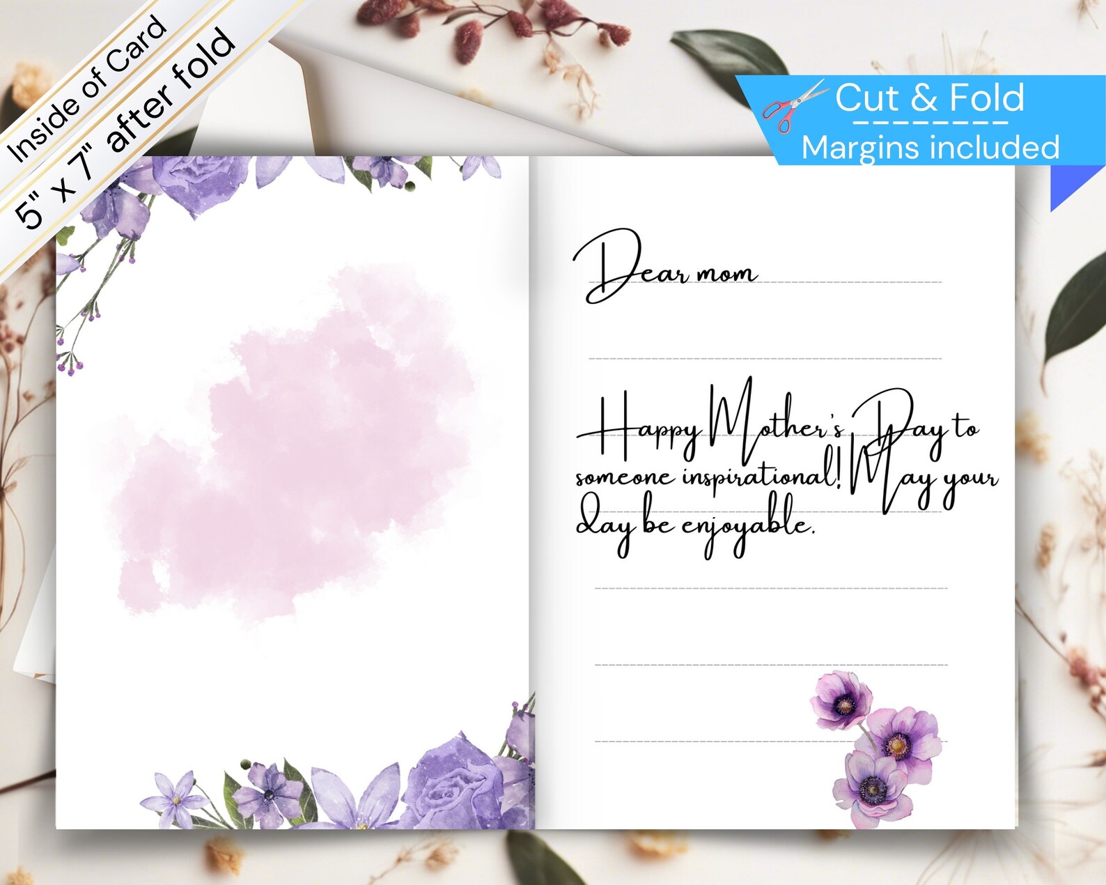 Happy Mother's Day 2024 Florals, Digital Download, Instant Download ...