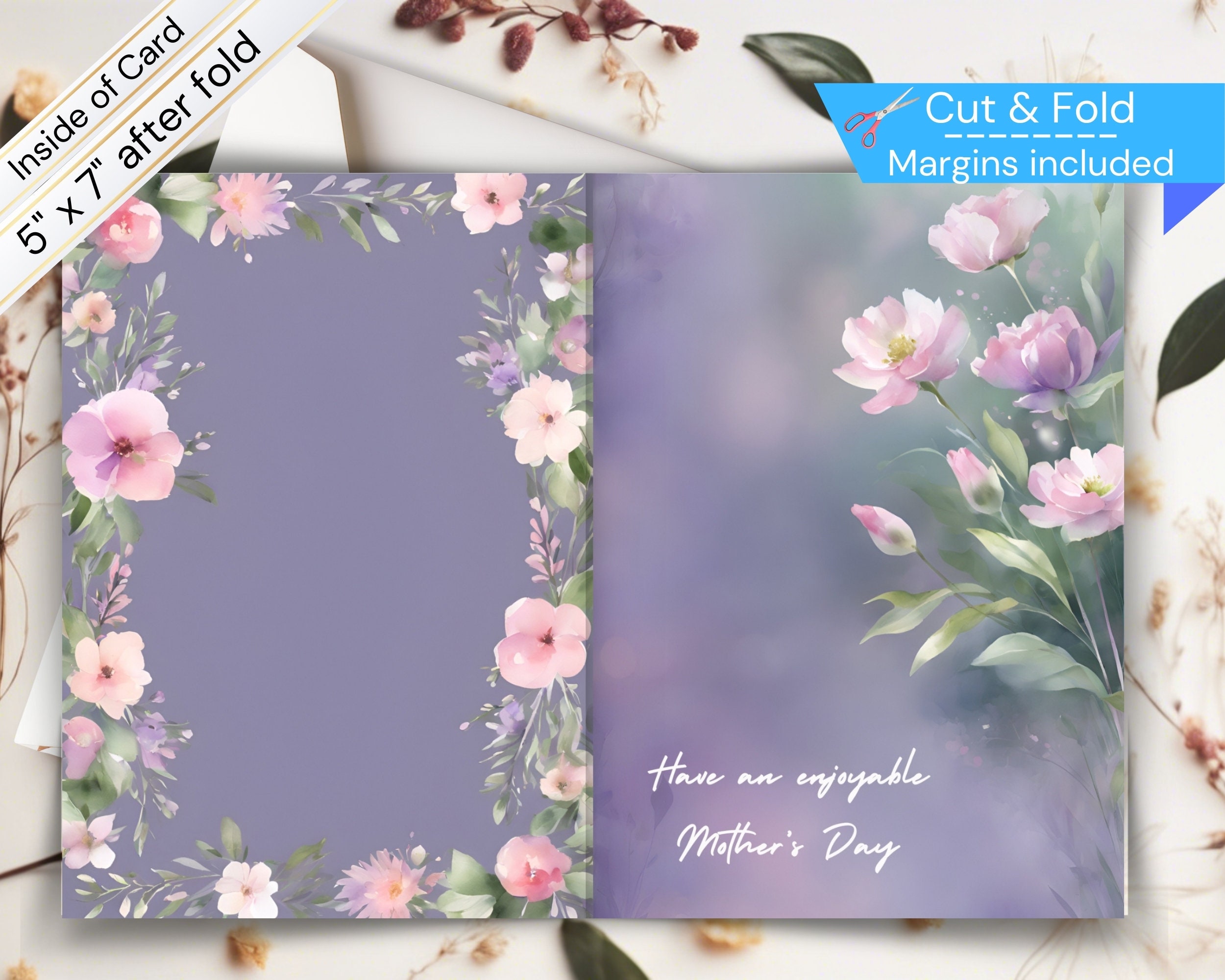 Happy Mother's Day 2024 Florals, Digital Download, Instant Download ...