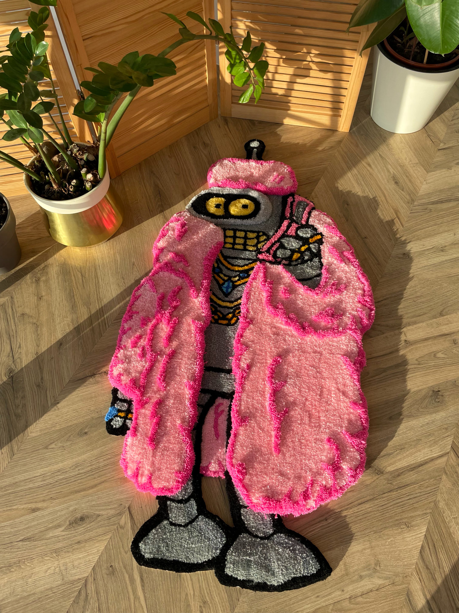 Bender in Fur Coat 3D Fluffy Handmade Tufted Rug - Etsy