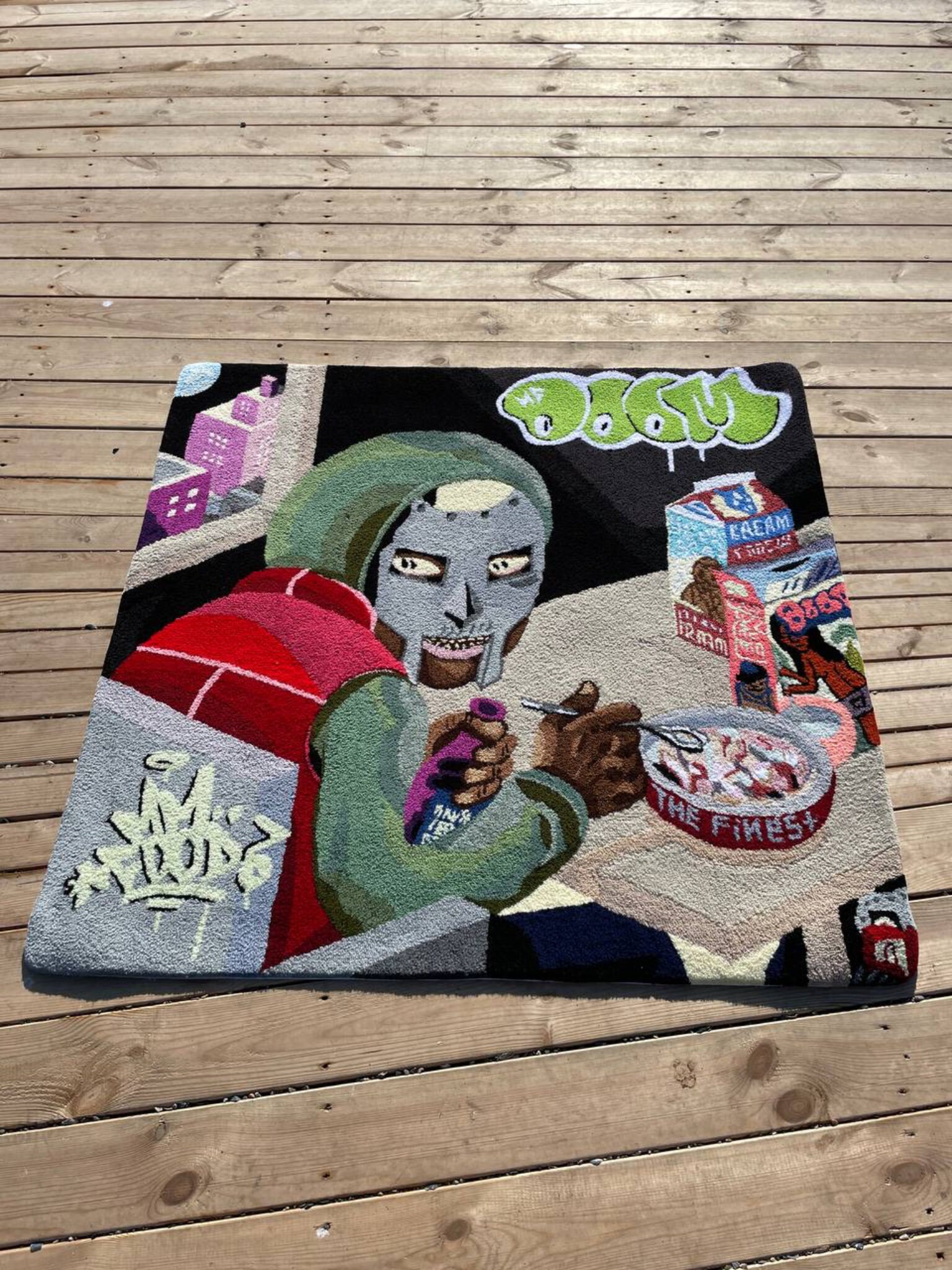 MF DOOM Custom Tufted Handmade Rug: Album Cover Commissioned Carpet - Etsy