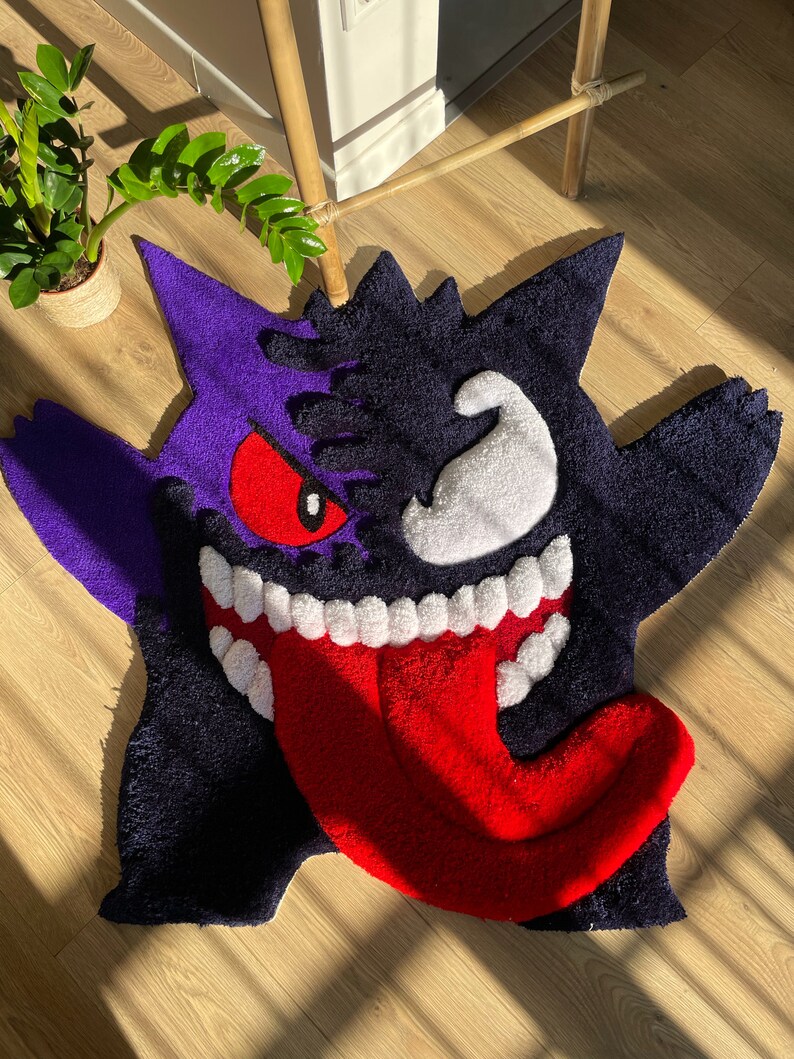 Gengar Custom Tufted Rug: 3D High Pile Carpet - Etsy