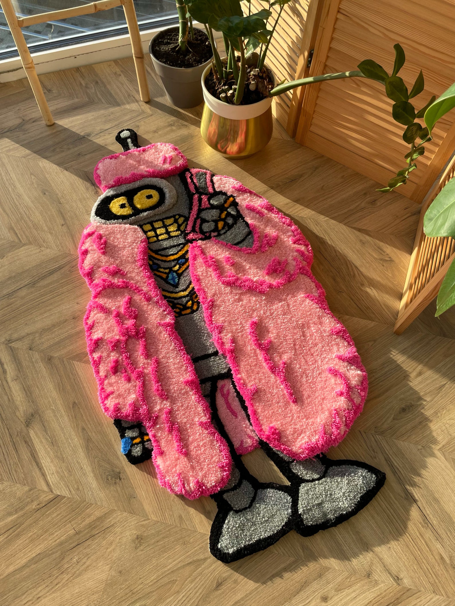 Bender in Fur Coat 3D Fluffy Handmade Tufted Rug - Etsy